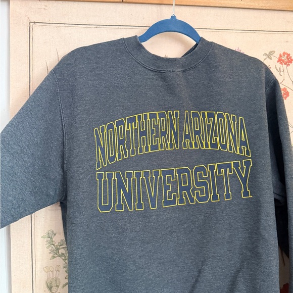 Northern Arizona University NAU Gray and yellow champion crewneck sweatshirt - Picture 2 of 6